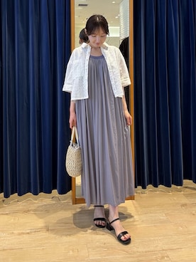 「MICO COULIER（ミコクリエ）のアイテム」を使った、tomonaさん（レディース・159cm）の夏コーディネート