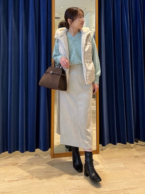 マシュマロスウェードタイトスカート