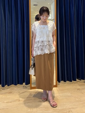 「NOLLEY’S（ノーリーズ）のアイテム」を使った、tomonaさん（レディース・159cm）の夏コーディネート