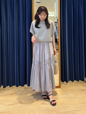「MICO COULIER（ミコクリエ）のアイテム」を使った、tomonaさん（レディース・159cm）の夏コーディネート