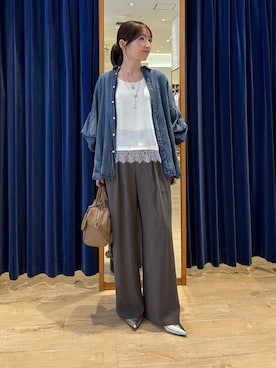 「MICO COULIER（ミコクリエ）のアイテム」を使った、tomonaさん（レディース・159cm）の春コーディネート