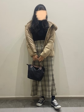 miさんの「【LONGCHAMP】 ロンシャン LE PLIAGE トートバッグS　2605」を使ったコーディネート