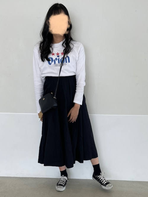 ウエストツータック入りフレアロングスカート（スカート）｜coca（coca