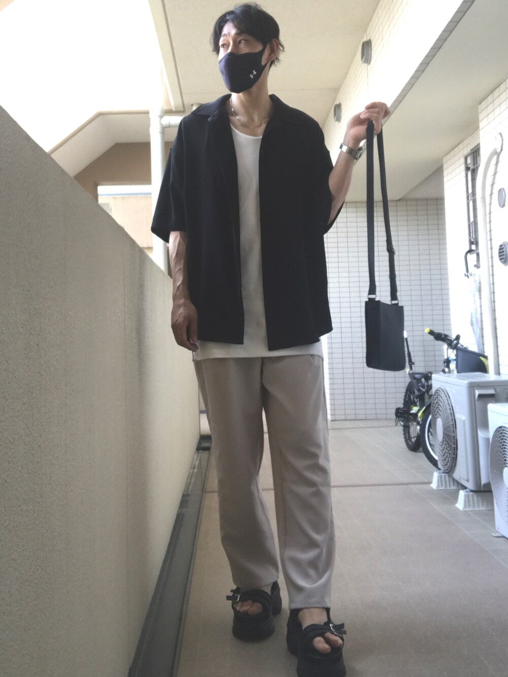 ADRER（アドラー）の「high drape back belt open collar shirt/ハイ