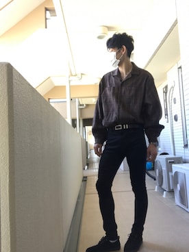 「jiggys shop（ジギーズショップ）のアイテム（シューズ）」を使った、YUさん（メンズ・180cm）の秋コーディネート