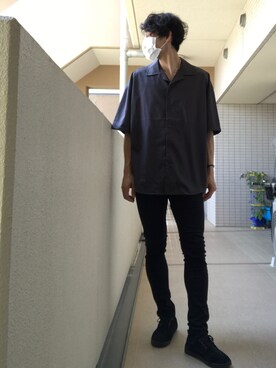 「jiggys shop（ジギーズショップ）のアイテム（シューズ）」を使った、YUさん（メンズ・180cm）の夏コーディネート