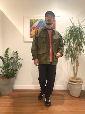 「ARMY TWILL（アーミーツイル）のアイテム（ジャケット/アウター）」を使った、JAMさん（メンズ・176cm）の秋コーディネート