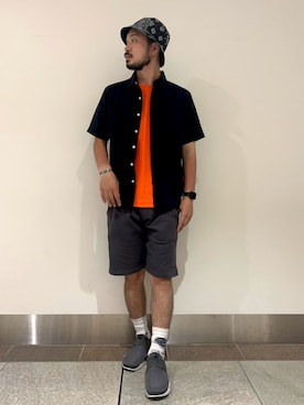 「URBAN RESEARCH Sonny Label（アーバンリサーチサニーレーベル）のアイテム（帽子）」を使った、JAMさん（メンズ・176cm）の夏コーディネート