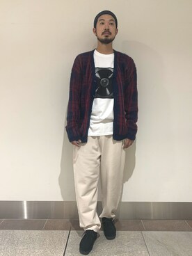 「URBAN RESEARCH Sonny Label（アーバンリサーチサニーレーベル）のアイテム（スウェットパンツ）」を使った、JAMさん（メンズ・176cm）の秋コーディネート