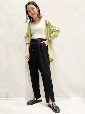 「ごきげんウィーク」｜「アイテム（タンクトップ）」を使った、MAMIさん（レディース・155cm）の春コーディネート