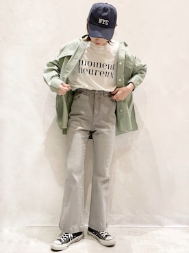 「earth music&ecology（アースミュージックアンドエコロジー）のアイテム（その他アウター）」を使った、MAMIさん（レディース・155cm）の冬コーディネート