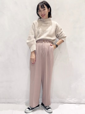 「earth music&ecology（アースミュージックアンドエコロジー）のアイテム」を使った、MAMIさん（レディース・155cm）の秋コーディネート