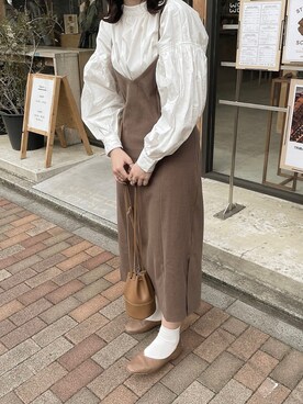 「AmbreNeige」｜「アイテム（ワンピース/ドレス）」を使った、a s aさん（レディース・160cm）の春コーディネート