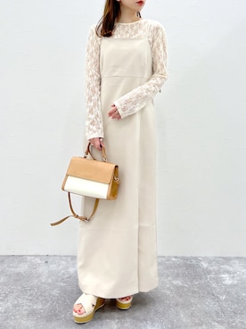 「Heather（ヘザー）のアイテム（バッグ）」を使った、みさっきーさん（レディース・154cm）の冬コーディネート