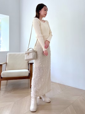 「へザー」｜「アイテム（スカート）」を使った、みさっきーさん（レディース・154cm）の秋コーディネート