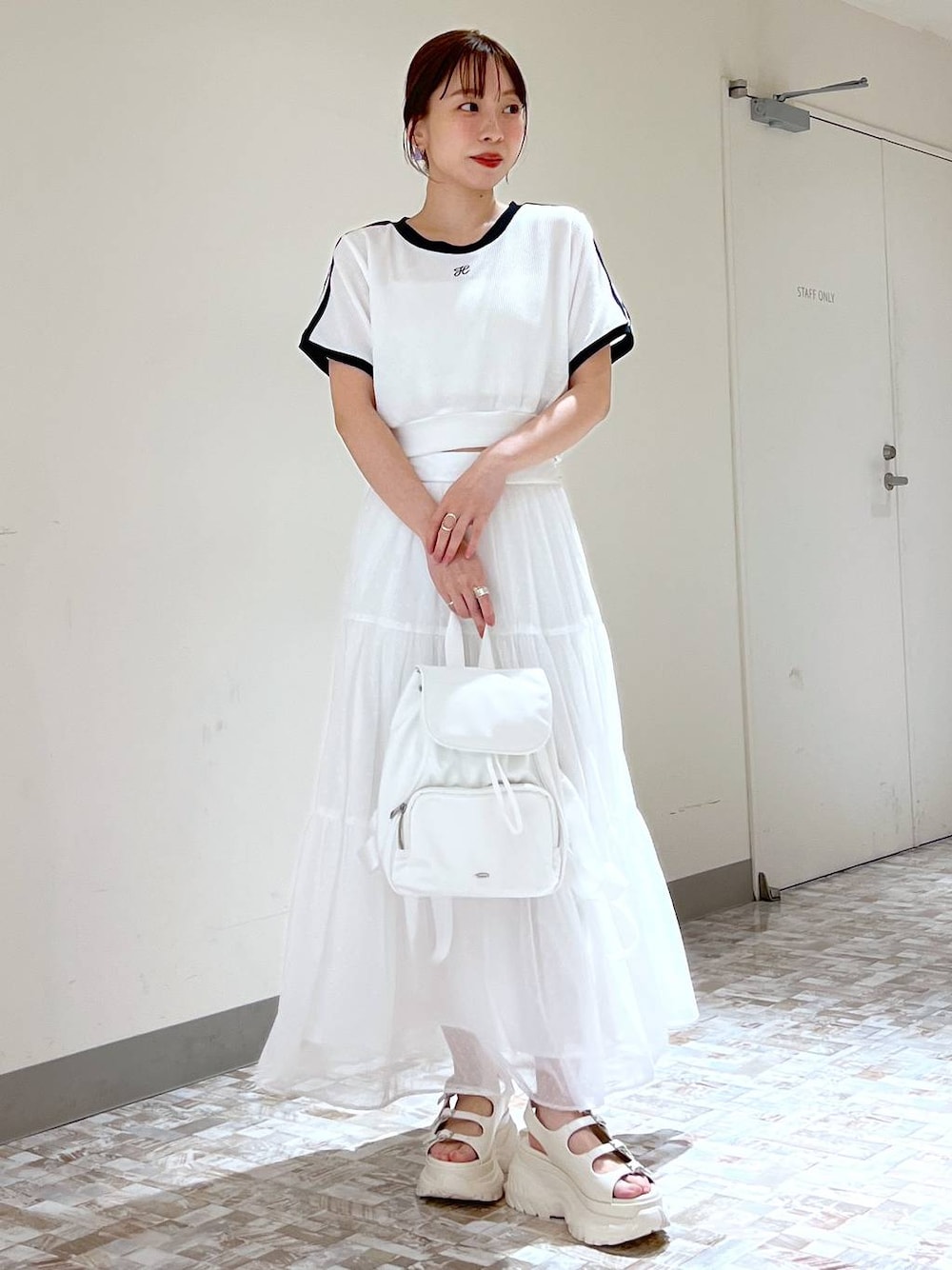 ワッフルラインTEE 110898を使った人気ファッションコーディネート - WEAR