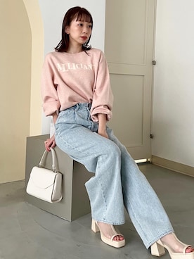 「へザー」｜「アイテム（パンツ）」を使った、みさっきーさん（レディース・154cm）の春コーディネート