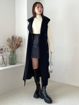 「へザー」｜「アイテム（ワンピース/ドレス）」を使った、みさっきーさん（レディース・154cm）の冬コーディネート