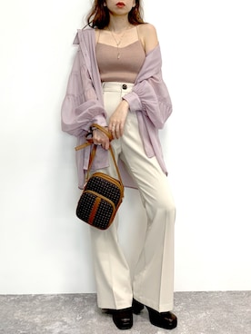 Heather ヘザー のキャミソール ピンク系 を使った人気ファッションコーディネート Wear
