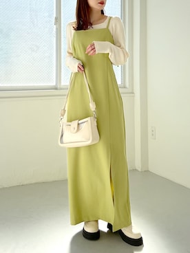 「キャミソールワンピ」｜みさっきーさん（レディース・154cm）の冬コーディネート