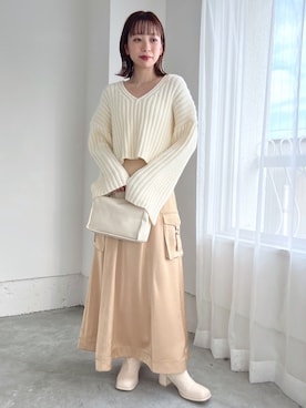 「へザー」｜「アイテム（ブーツ）」を使った、みさっきーさん（レディース・154cm）の秋コーディネート