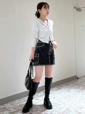 「Heather（ヘザー）のアイテム（パーカー）」を使った、みさっきーさん（レディース・154cm）の秋コーディネート