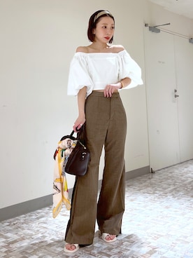 「へザー」｜「アイテム（パンツ）」を使った、みさっきーさん（レディース・154cm）の夏コーディネート
