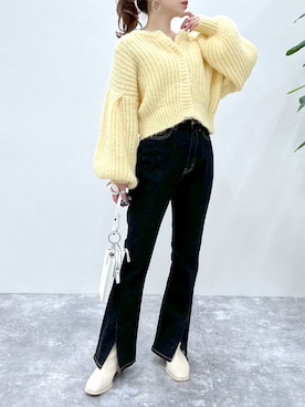 「スリットパンツ」｜「アイテム（財布/小物）」を使った、みさっきーさん（レディース・154cm）の秋コーディネート