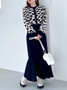 「チェック柄に恋してる」｜「アイテム（財布/小物）」を使った、みさっきーさん（レディース・154cm）の秋コーディネート