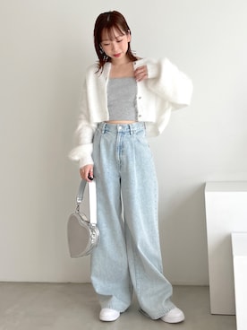 「へザー」｜「アイテム（パンツ）」を使った、みさっきーさん（レディース・154cm）の冬コーディネート