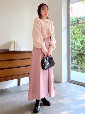 「へザー」｜「アイテム（ワンピース/ドレス）」を使った、みさっきーさん（レディース・154cm）の秋コーディネート