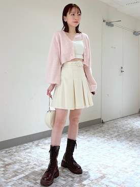 「へザー」｜「アイテム（ブーツ）」を使った、みさっきーさん（レディース・154cm）の冬コーディネート