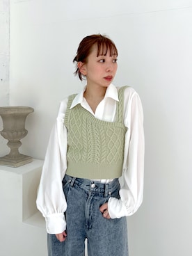 「へザー」｜「アイテム（パンツ）」を使った、みさっきーさん（レディース・154cm）の春コーディネート