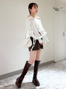「アイテム（キャミソール）」を使った、みさっきーさん（レディース・154cm）の秋コーディネート