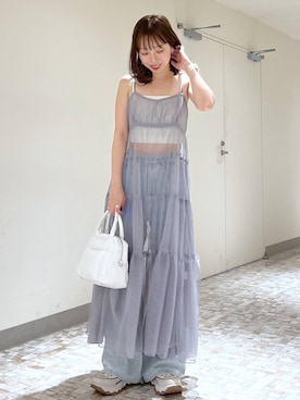 「キャミソール」｜みさっきーさん（レディース・154cm）の夏コーディネート
