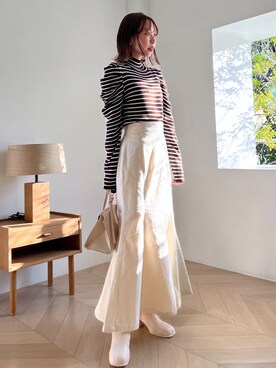 「パワショルニット」｜みさっきーさん（レディース・154cm）の秋コーディネート