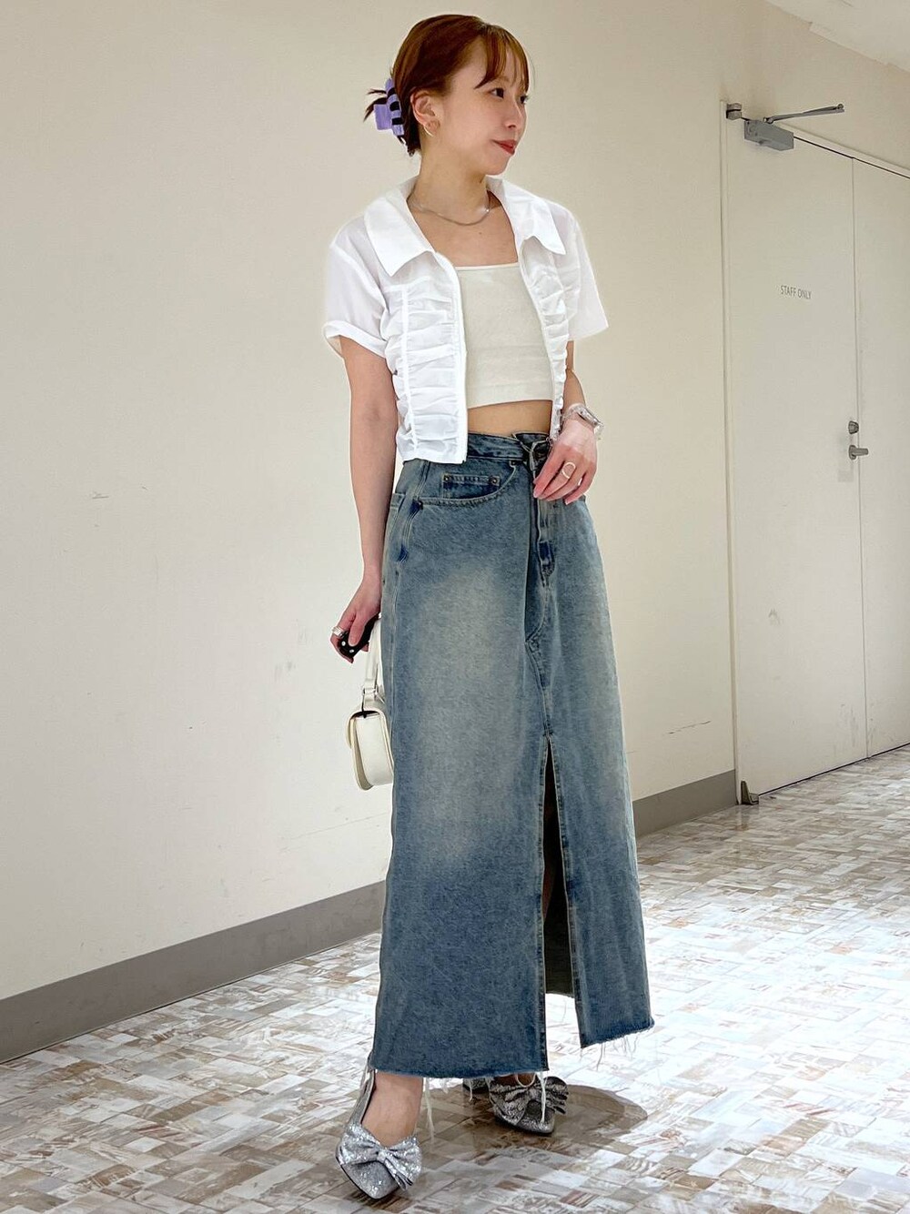 Heather（ヘザー）の「シャーリングZIPシャツ（半袖） 127447（シャツ