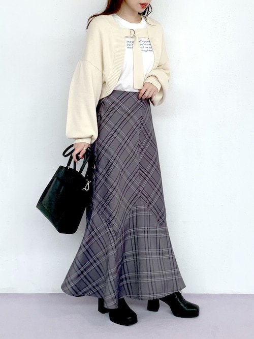 チェックガラマーメイドスカート2 228820（スカート）｜Heather