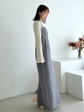 「へザー」｜「アイテム（ワンピース/ドレス）」を使った、みさっきーさん（レディース・154cm）の冬コーディネート
