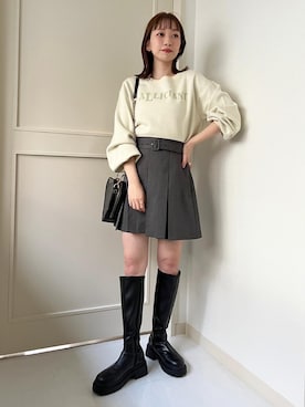 「へザー」｜「アイテム（ブーツ）」を使った、みさっきーさん（レディース・154cm）の春コーディネート