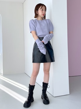 「へザー」｜「アイテム（スカート）」を使った、みさっきーさん（レディース・154cm）の秋コーディネート