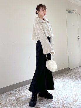 「へザー」｜「アイテム（ブーツ）」を使った、みさっきーさん（レディース・154cm）の冬コーディネート
