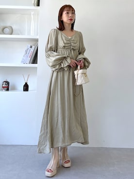「へザー」｜「アイテム（バッグ）」を使った、みさっきーさん（レディース・154cm）の冬コーディネート