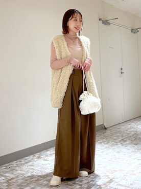 「Heather（ヘザー）のアイテム（その他アウター）」を使った、みさっきーさん（レディース・154cm）の秋コーディネート