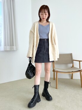 「へザー」｜「アイテム（ブーツ）」を使った、みさっきーさん（レディース・154cm）の秋コーディネート