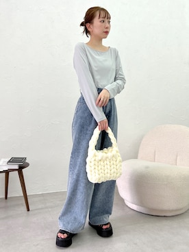 「へザー」｜「アイテム（パンツ）」を使った、みさっきーさん（レディース・154cm）の春コーディネート