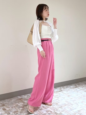 「へザー」｜「アイテム（キャミソール）」を使った、みさっきーさん（レディース・154cm）の夏コーディネート