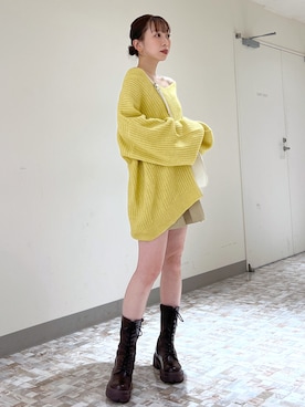 「へザー」｜「アイテム（ブーツ）」を使った、みさっきーさん（レディース・154cm）の冬コーディネート
