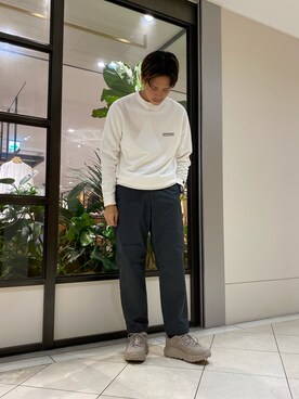「LOOPWHEELER（ループウィラー）のアイテム（スウェット）」を使った、カネミツさん（メンズ・181cm）の秋コーディネート