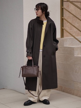 「Curensology（カレンソロジー）のアイテム（トレンチコート）」を使った、kyokoさん（レディース・165cm）の秋コーディネート